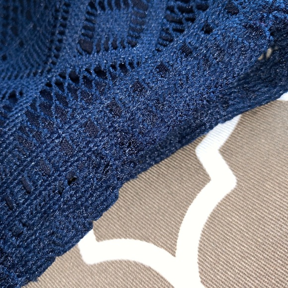 Blue Lace Romper - Picture 2 of 4